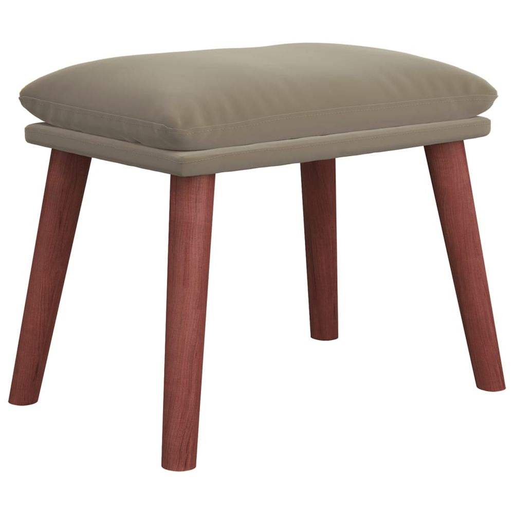 Repose-pied gris clair 45x29,5x35 cm velours