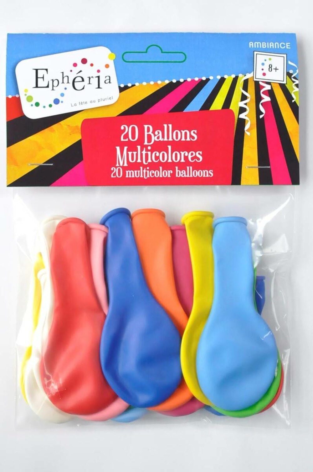 Ballons gonflables multicolores x20