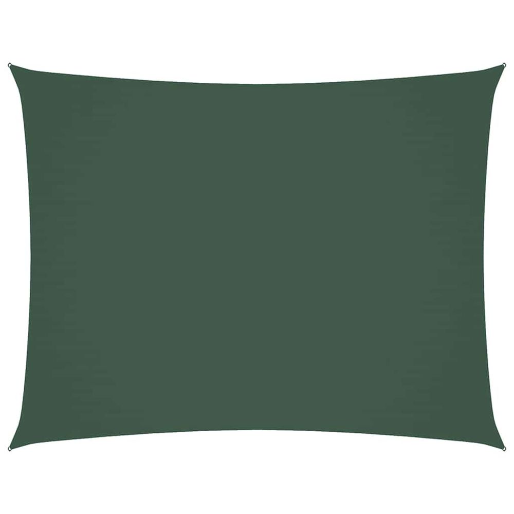 Voile de parasol tissu oxford rectangulaire 3,5x4,5m vert foncé