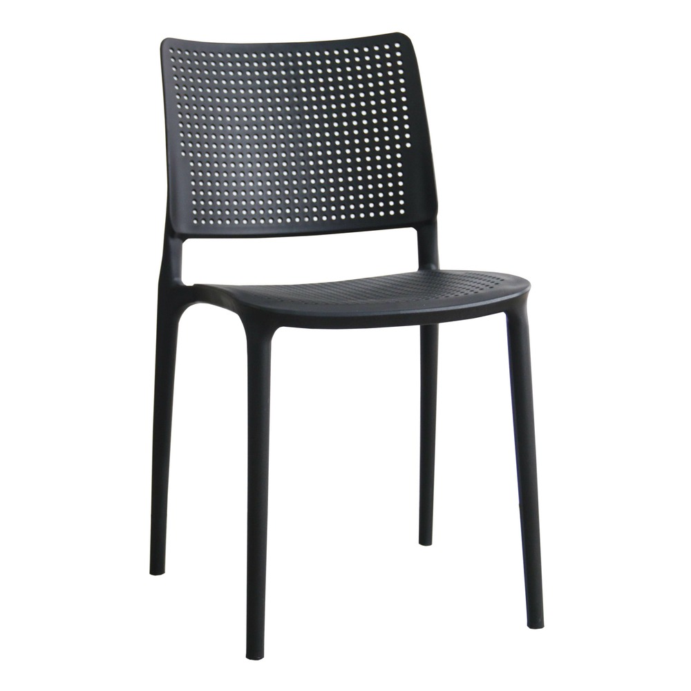 Chaise De Bureau Noire - Dossier Bassin Femme - Plastique - 86x56x47 Cm