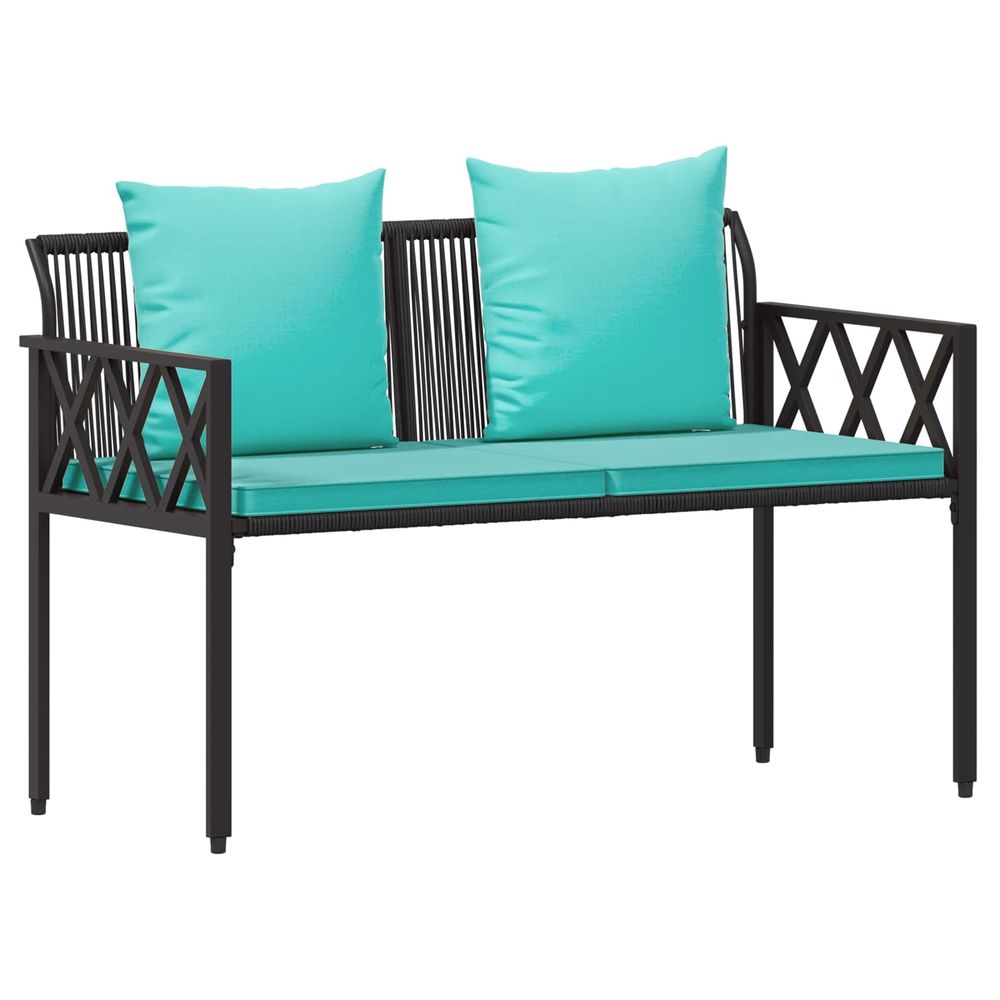 Bancs d'extérieur 2 -seater 116 x 56 x 75 cm polyrotin