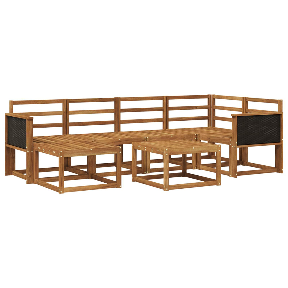 Ensemble de canapés d'extérieur 7 pcs naturel