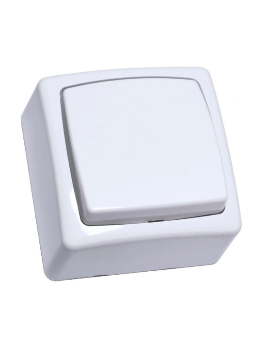 Interrupteur va-et-vient en saillie blanc - profile