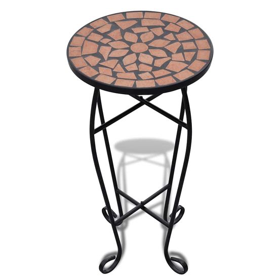 Table d'appoint mosaïque terre cuite