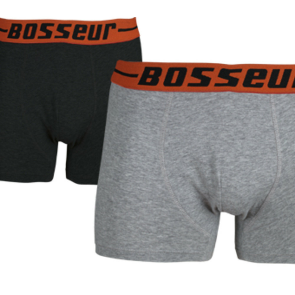 Lot de 2 boxers noir et gris granulé tm tsd bosseur 11260 004