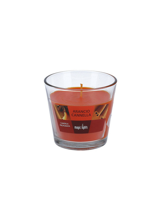 4 bougie parfumée en verre de glace orange-cannelle 150 gr.magic lights