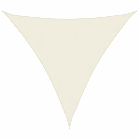 Voile de parasol tissu oxford triangulaire 5x5x5 m crème