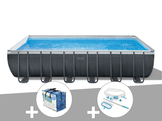 Kit piscine tubulaire ultra xtr frame rectangulaire 7,32 x 3,66 x 1,32 m + bâch