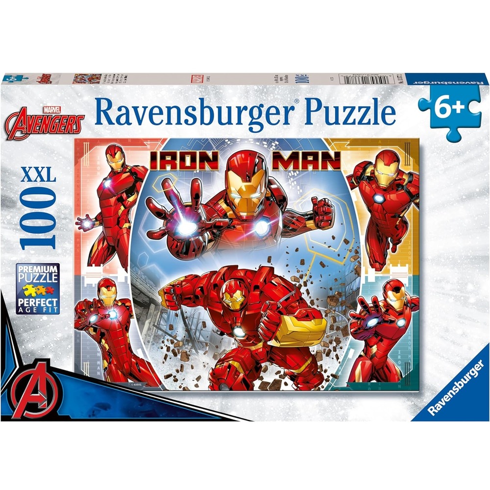 Ravensburger-marvel heros-puzzle 100 pieces xxl - le puissant iron man / marvel avengers