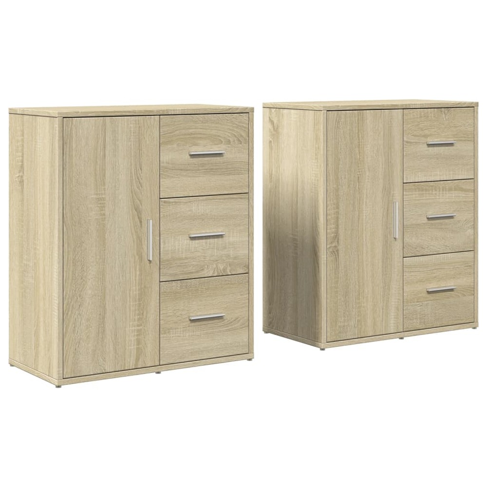 Buffet bahut commode armoire meuble de rangement organisateur cuisine salle de séjour salons lot de 2 sonoma 60 x 31 x 70 cm