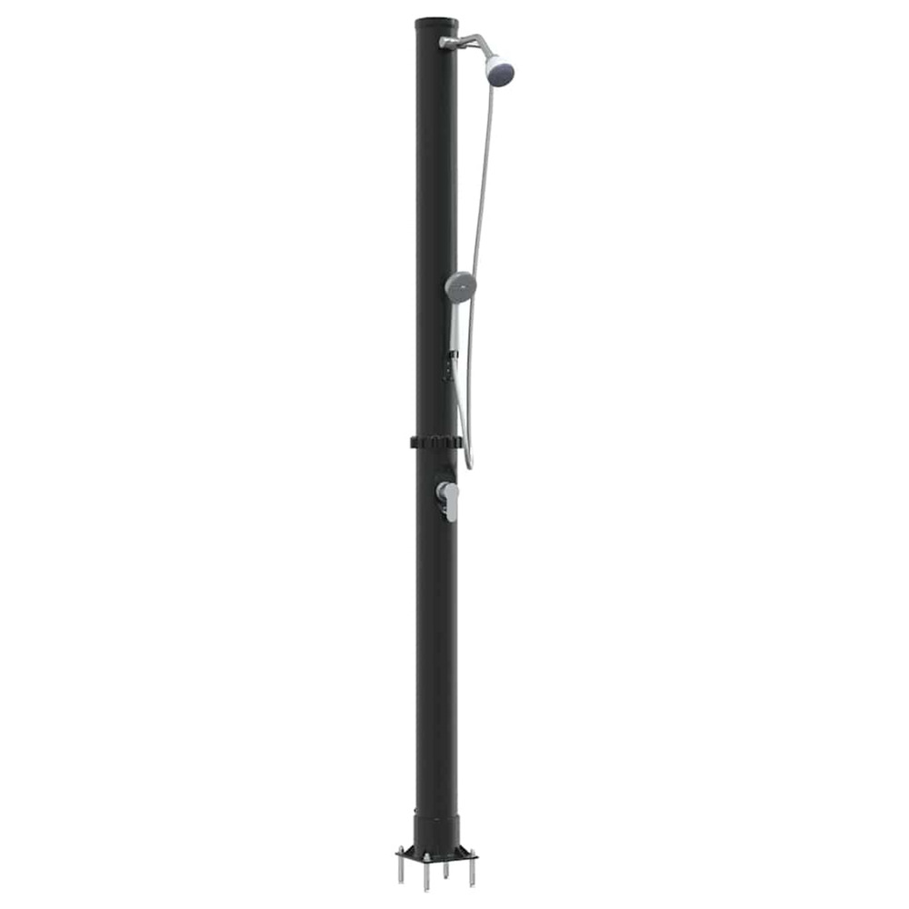 Douche solaire extérieure noir 217 cm pvc et aluminium