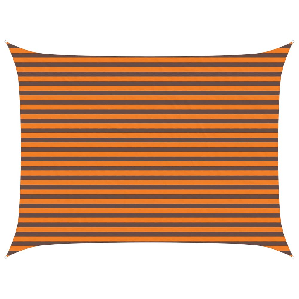 Voile d'ombre orange et marron 3 x 4 m 100 % polyester oxford