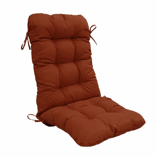 Coussin pour chaise avec dossier - capitonné - 50x120x8cm - terracotta