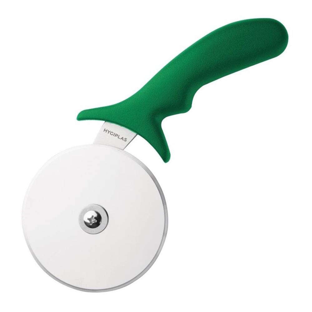 Roulette pizza professionnelle verte 102 mm - hygiplas