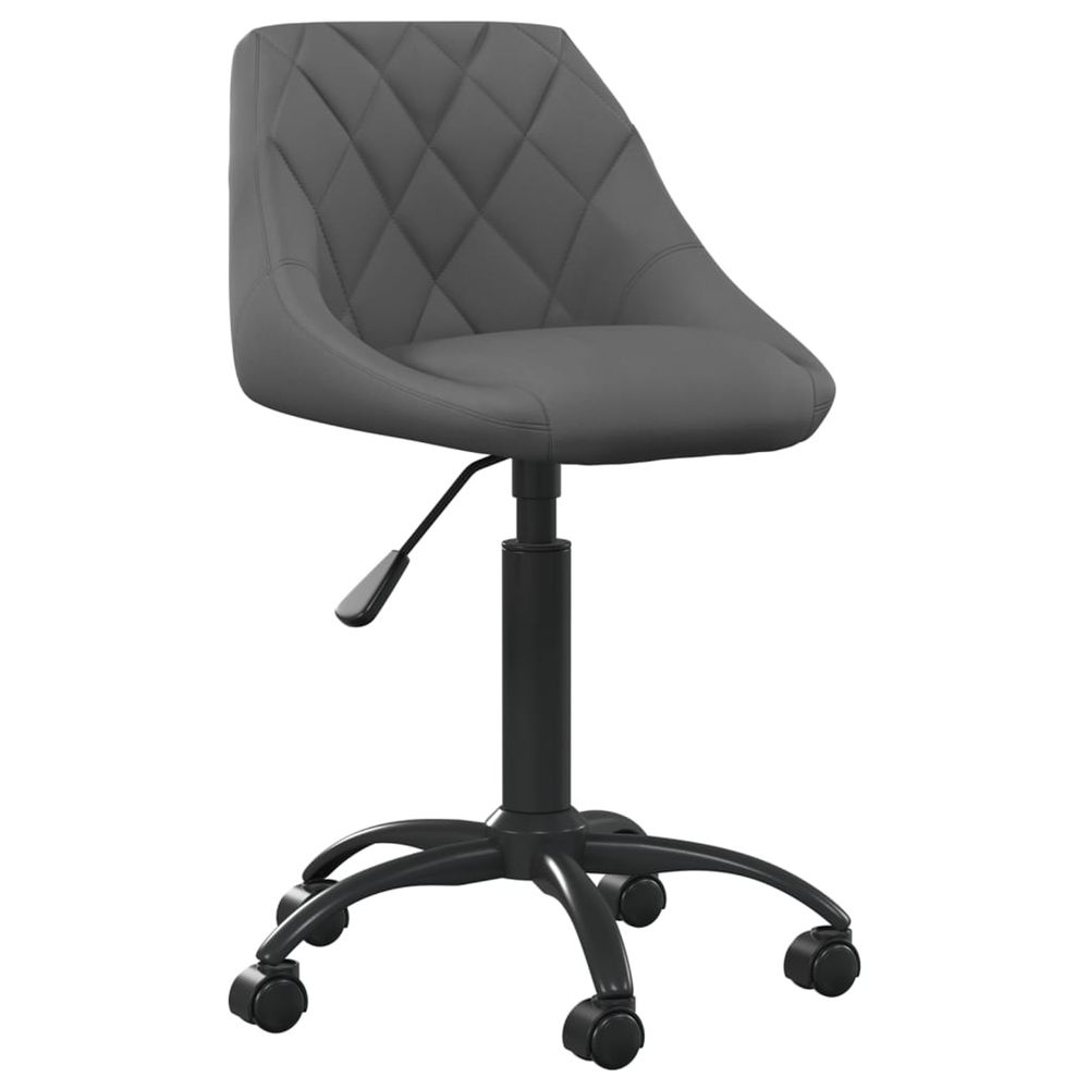 Chaise de bureau gris foncé velours