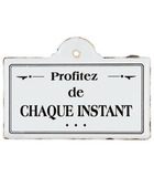 Plaque décorative en métal rétro et vintage avec citation 25.5 x 17.5 cm