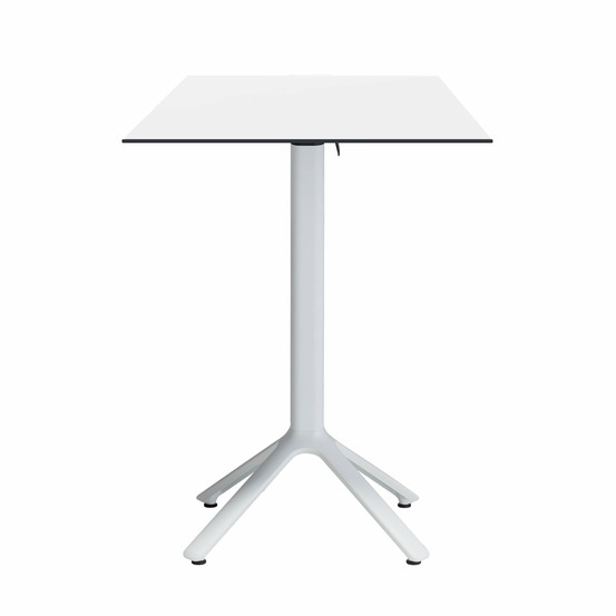 Restootab - table haute pliable nemo blanche pour intérieur/extérieur 60x60