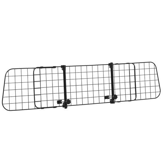 Grille de séparation voiture chien métal voyage ajustable coffre 91 à 152cm noir