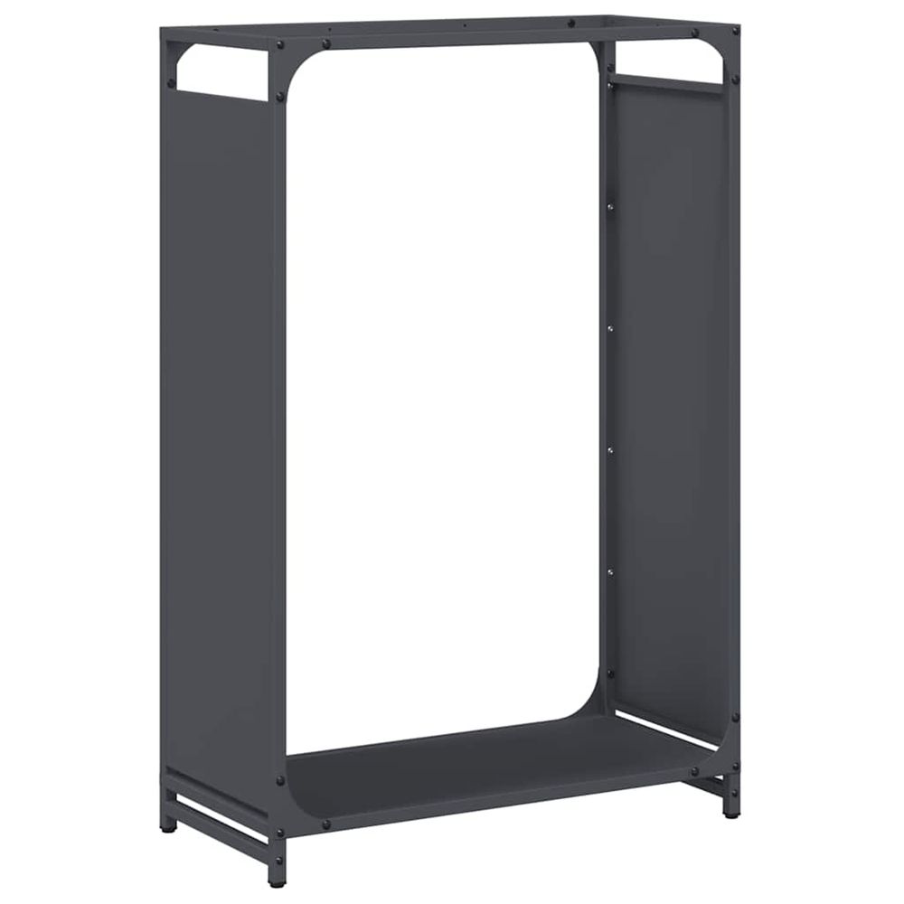Portant de bois chauffage anthracite 60x28x90 cm