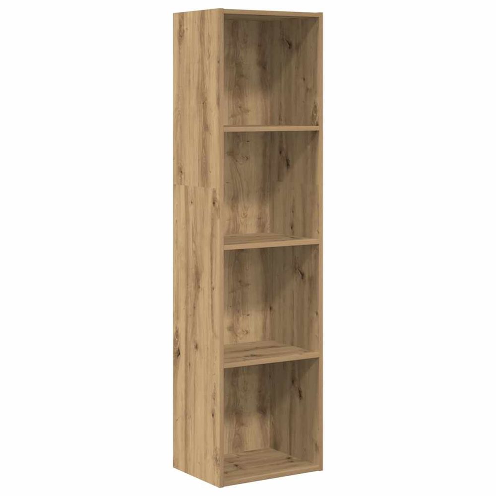 Bibliothèque chêne artisanal 40x30x152 cm bois d'ingénierie