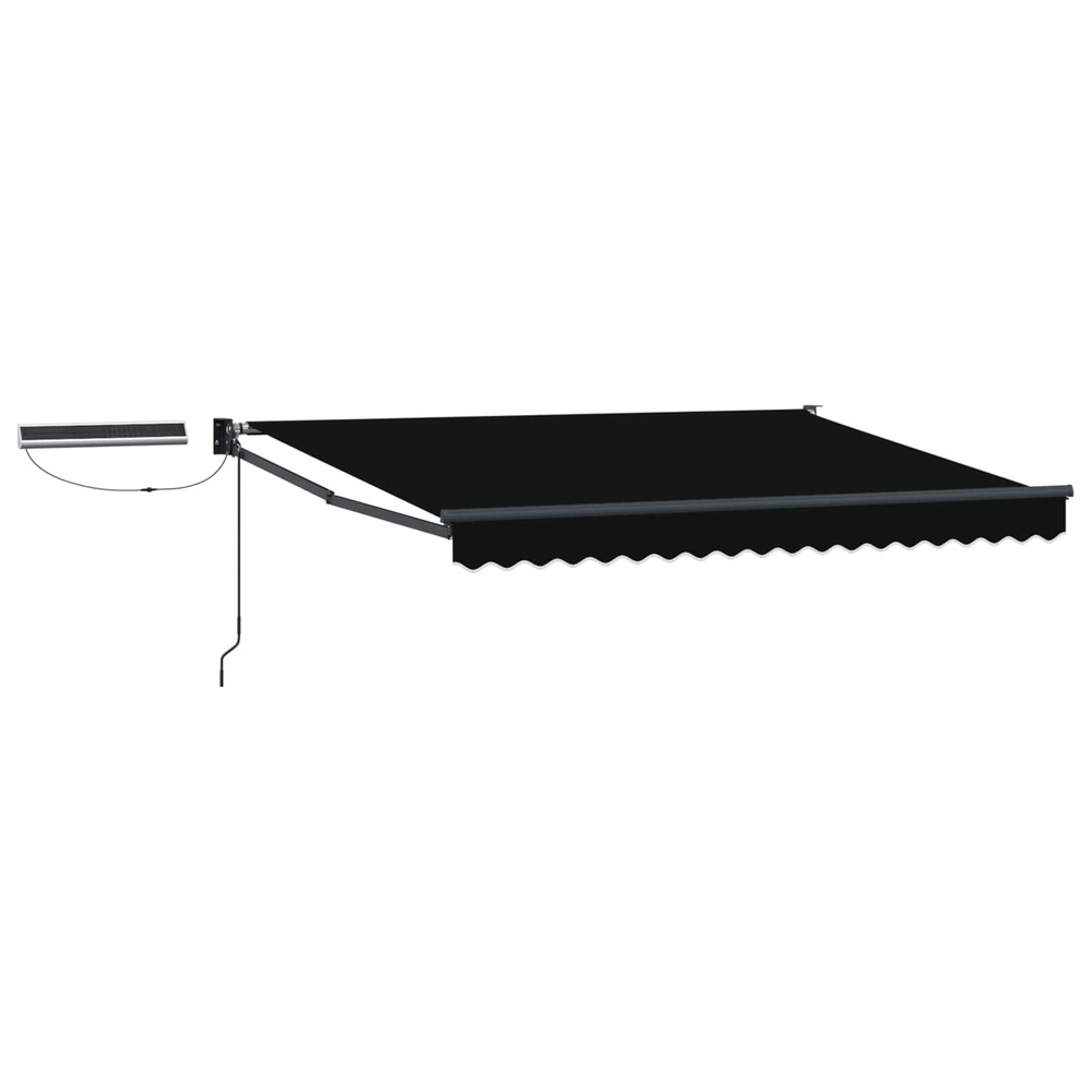 Auvent rétractable électrique noir et anthracite 3,5 x 2,5 m