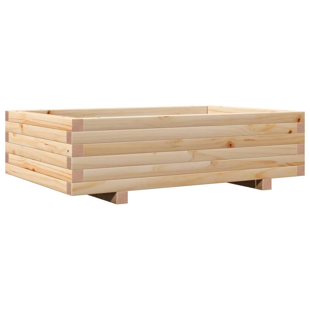 Jardinière d'extérieur 90x60x26,5 cm bois de pin massif