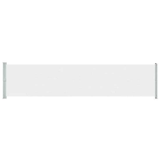Auvent latéral rétractable de patio 140x600 cm crème