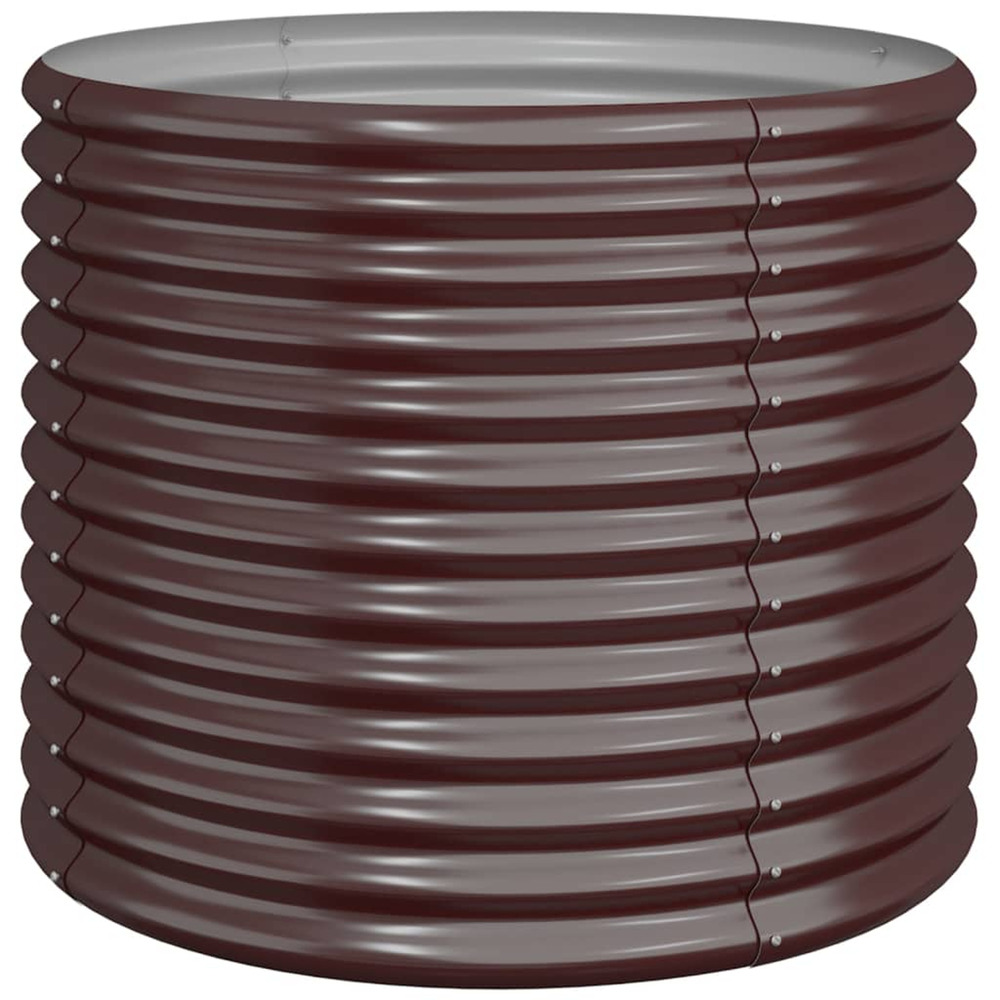 Jardinière d'extérieur de jardin acier galvanisé 80x80x68 cm marron