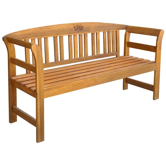 Banc de jardin meuble de patio d'extérieur terrasse 157 x 45 x 82,5 cm bois d'acacia solide