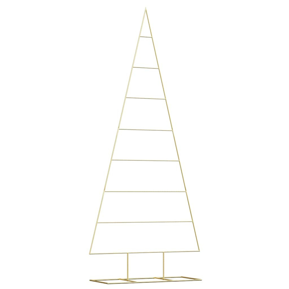Arbre de noël en métal doré 210 cm acier peint par poudre