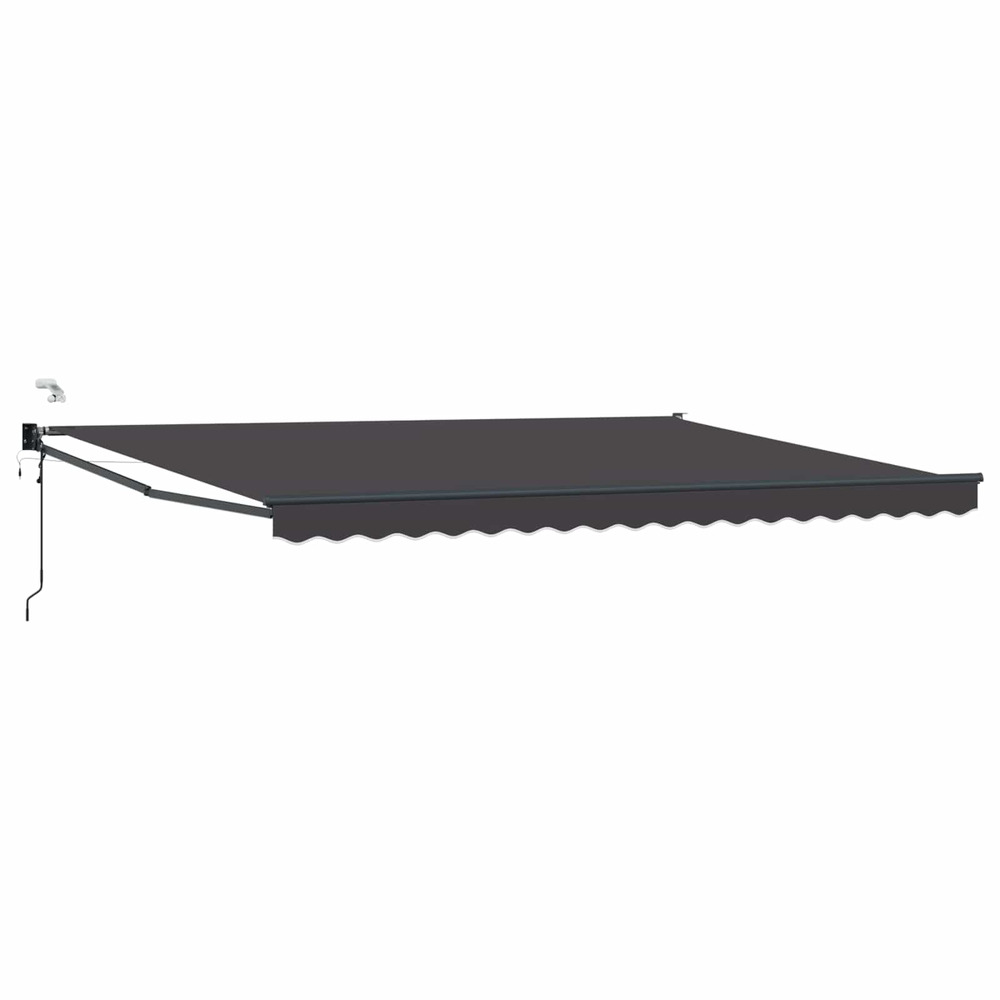 Auvent rétractable électrique anthracite 5 x 3 m