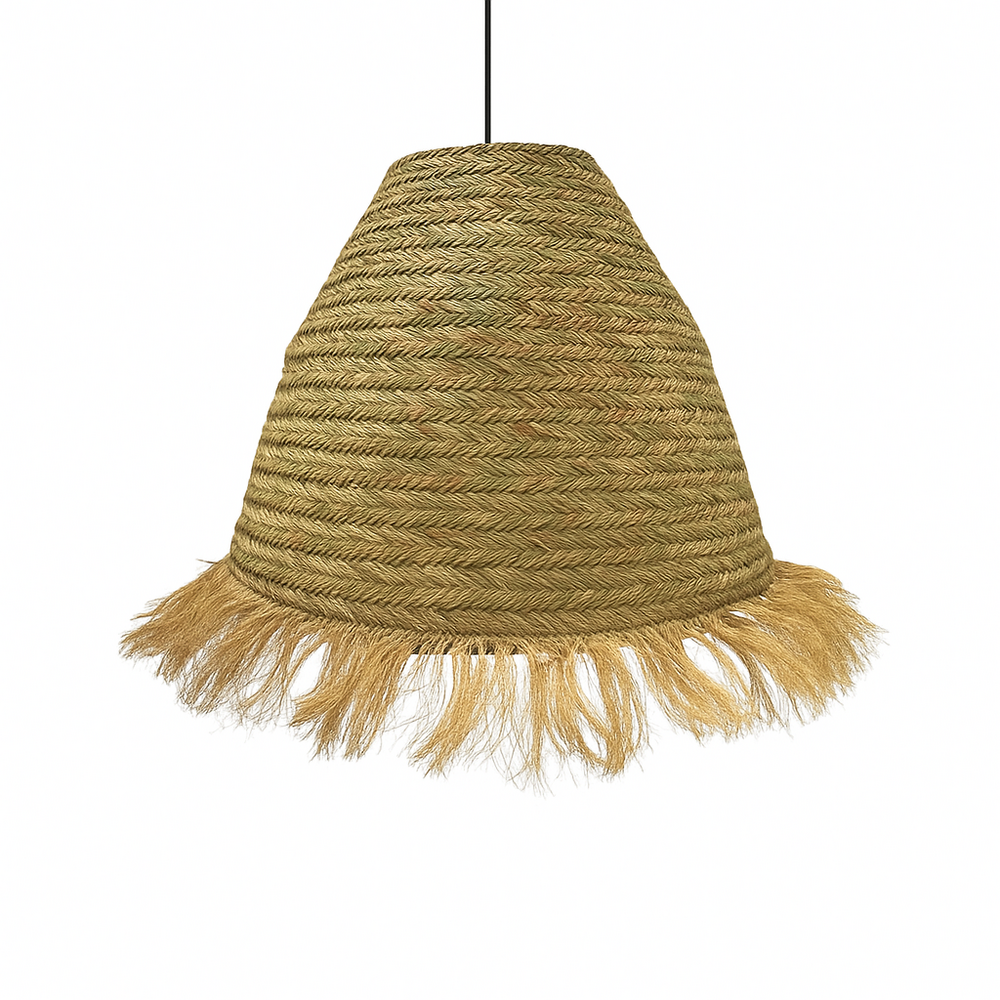 Suspension extérieure xxl jonc de mer beige d100cm câble 5m