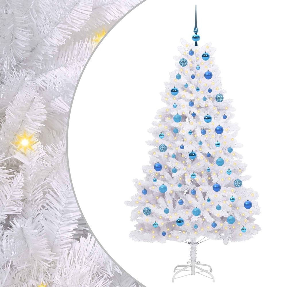 Sapin de noël artificiel à branches articulées blanc 180 cm