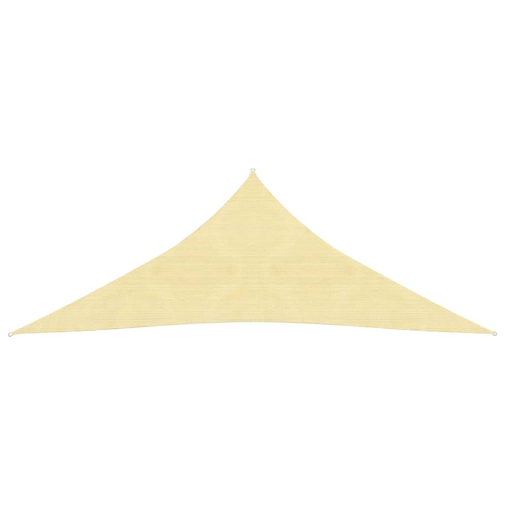 Voile d'ombrage parasol en pehd triangulaire 3,6 x 3,6 x 3,6 m beige