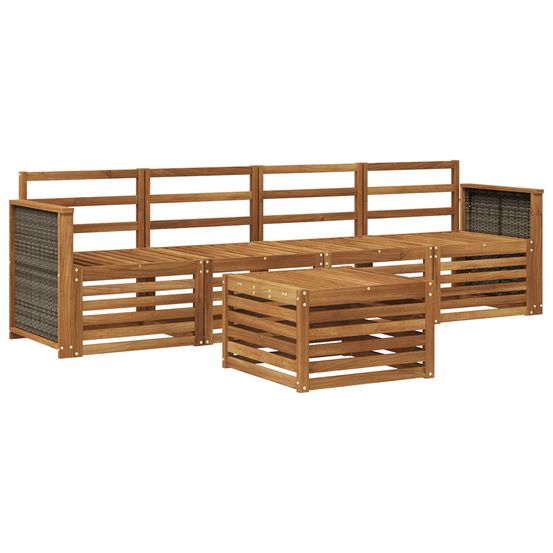 Ensemble de canapés d'extérieur 5 pc naturel