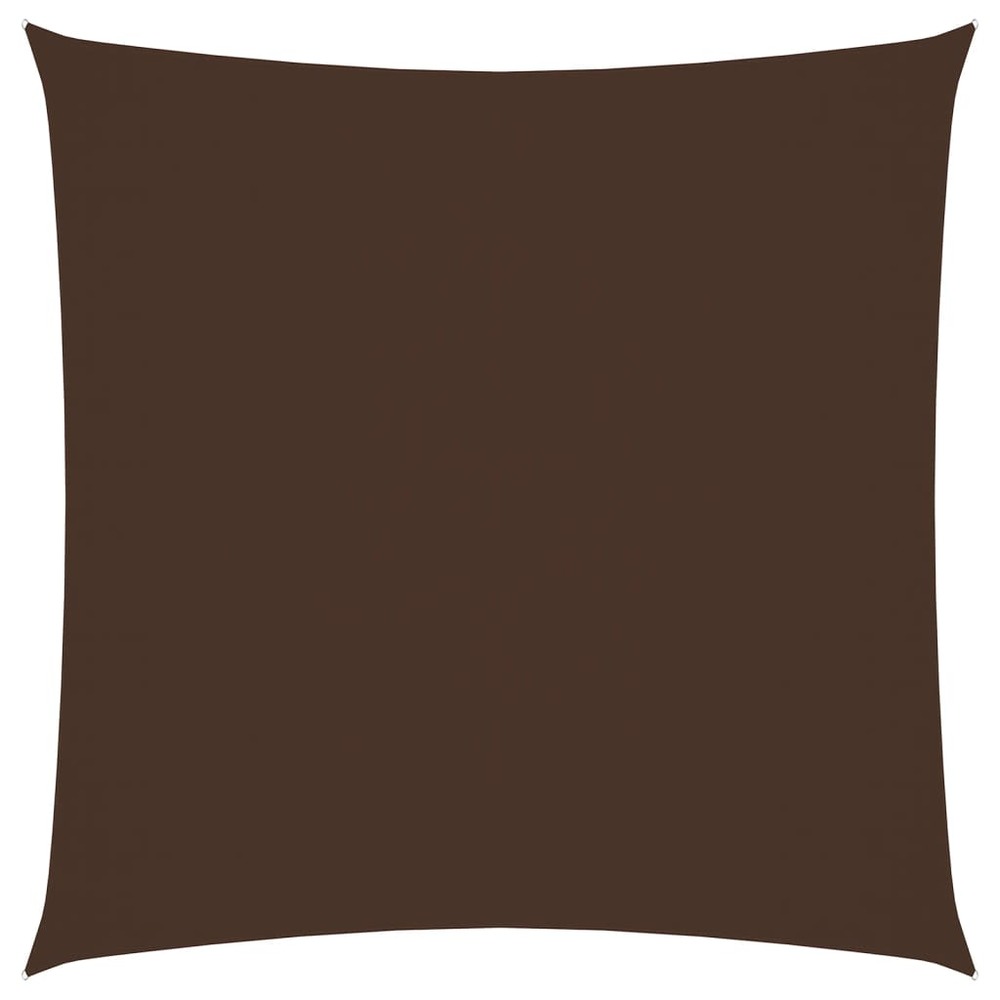 Voile toile d'ombrage parasol tissu oxford carré 4,5 x 4,5 m marron