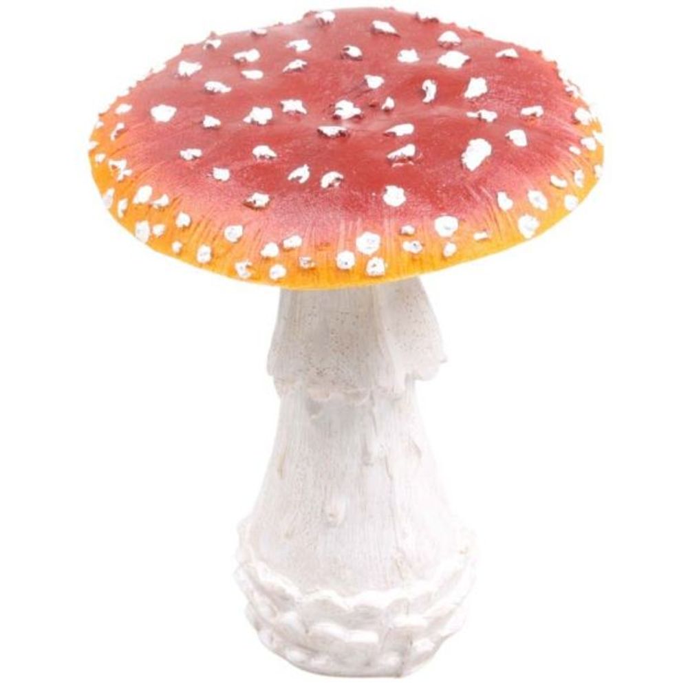 Champignon amanite tue-mouche en résine forest 15 x 15 x 18 cm