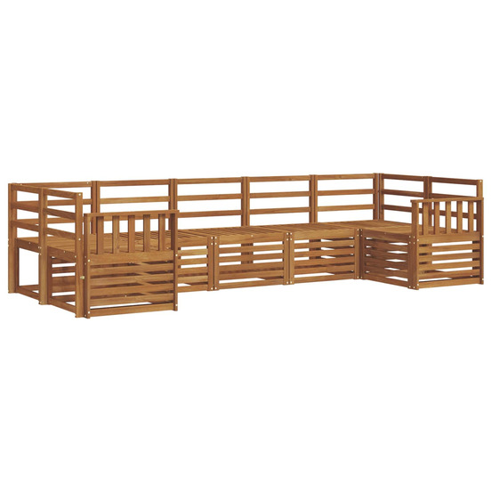 Ensembles de canapés 7 pcs naturel bois d'acacia massif