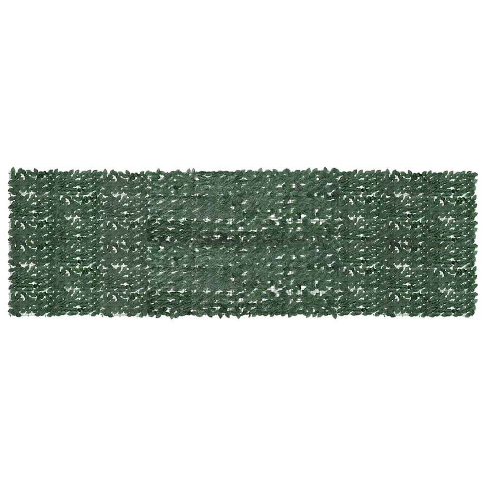 Écran de balcon avec feuilles vert foncé 500x150 cm