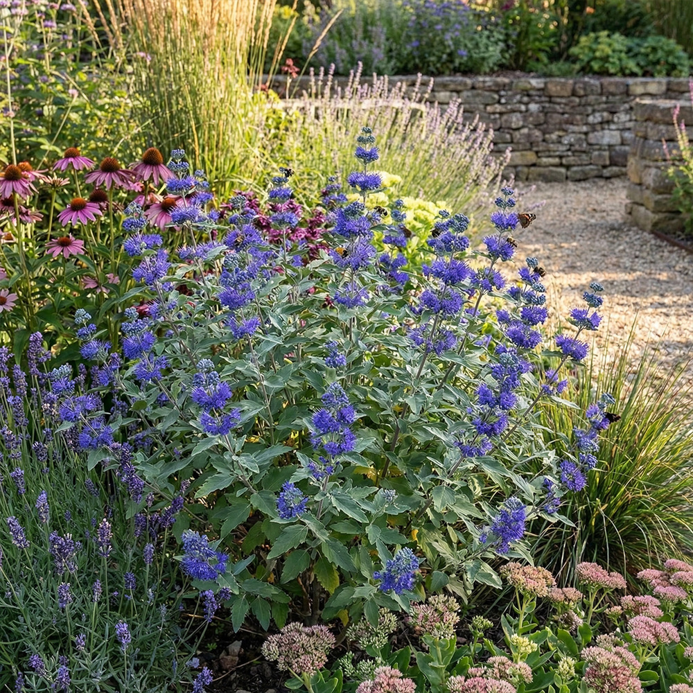 Lot de 2 - caryopteris clandonensis heavenly blue - h. 30-50 cm