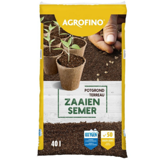 Terreau semis et bouturage agrofino 50 jours de nutriments 40l