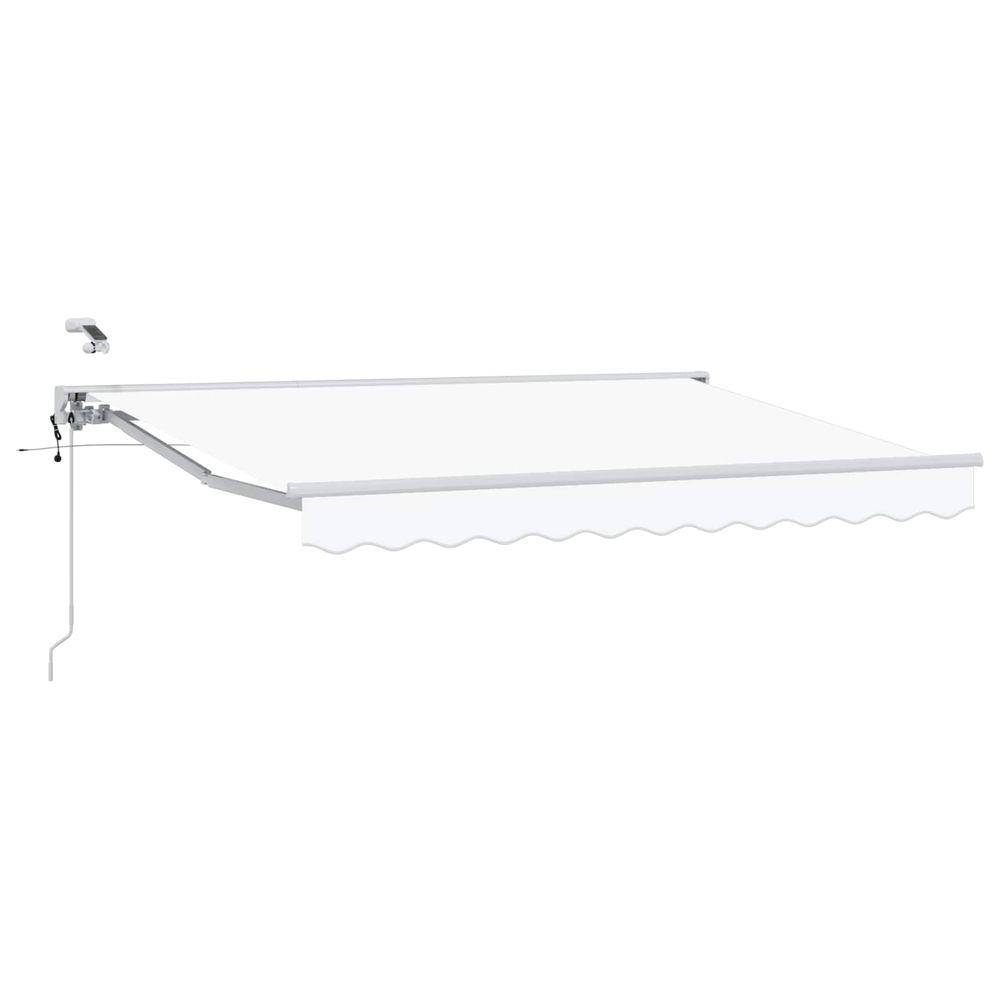 Auvent rétractable électrique blanc 3,5 x 2,5 m