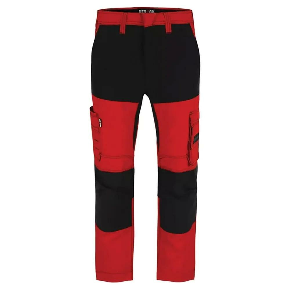 Pantalon de travail homme hector herock® - rouge - multi-poches professionnelles
