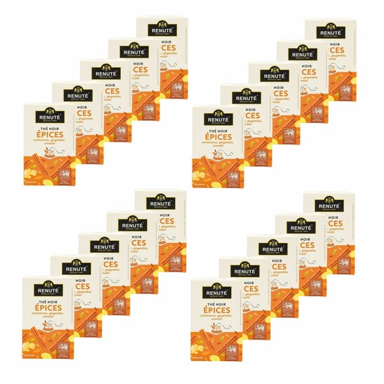Thé noir aux épices et agrumes - 20 sachets - renuté