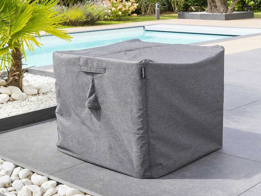 Housse pour table extérieure carré hambo s gris - 105 x 105 x 80 cm