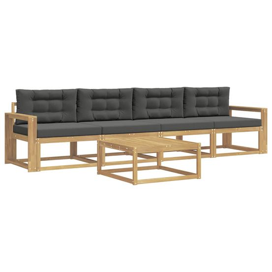 Ensemble de canapés d'extérieur 4 pc blanc et anthracite