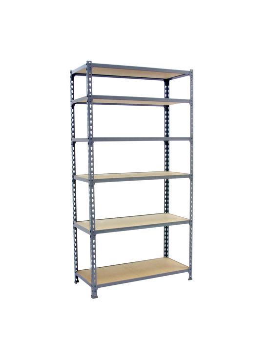 Etagère légère sans vis maderclick megaplus 6/300 2500 gris/bois gris/bois 2500x1200x300 - simonrack