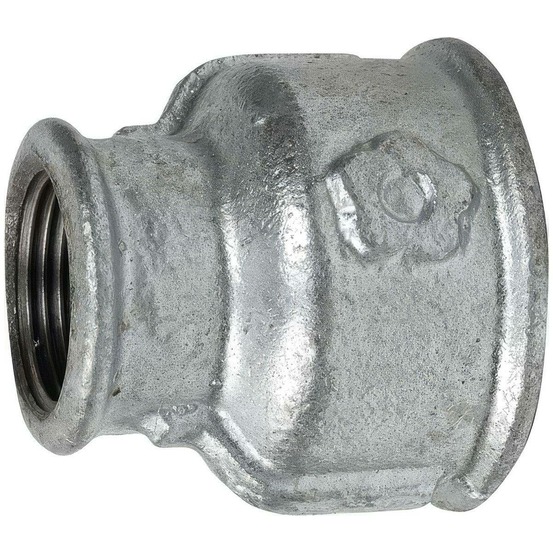 Manchon réduit fonte malléable galvanisée | f/f en 10242 pour tuyauterie - ø a: