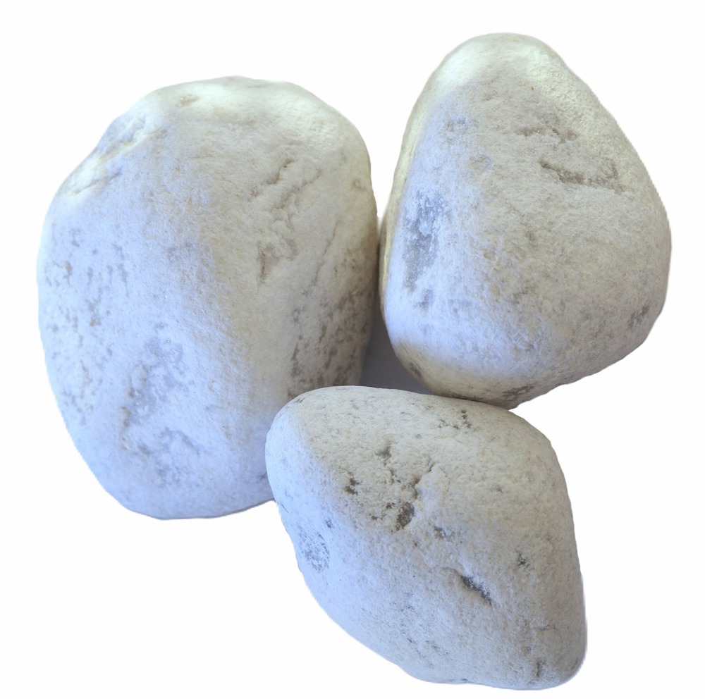 Galet roulé blanc carrare 60/100 en big bag de 350 KG