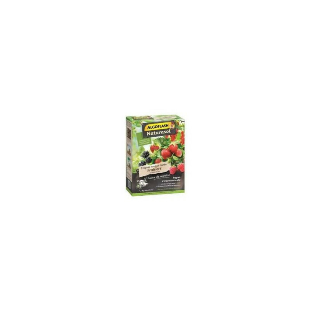 Engrais fraisiers et petits fruits - algoflash naturasol - longue durée - 1,2 kg